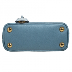 Prada Light Blue Saffiano Leather Mini Promenade Crossbody Bag