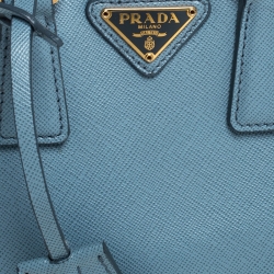 Prada Light Blue Saffiano Leather Mini Promenade Crossbody Bag