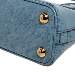 Prada Light Blue Saffiano Leather Mini Promenade Crossbody Bag