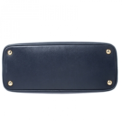 Pre Owned Prada Blue Saffiano Lux Leather Promenade Bag