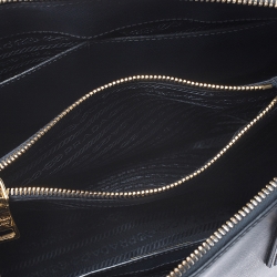 Pre Owned Prada Blue Saffiano Lux Leather Promenade Bag