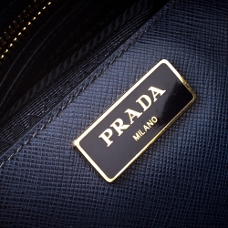 Pre Owned Prada Blue Saffiano Lux Leather Promenade Bag