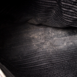 Pre Owned Prada Brown Jacquard Logo Canvas Corda Moro Shoulder Bag