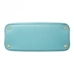 Pre Owned Prada Turquoise Saffiano Leather Medium Promenade Tote