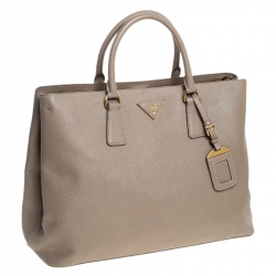 Pre Owned Prada Beige Saffiano Leather Tote