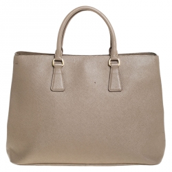 Pre Owned Prada Beige Saffiano Leather Tote