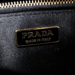 Pre Owned Prada Black Velvet Chain Mini Canapa Tote
