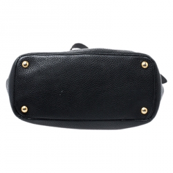 Pre Owned Prada Black Vitello Danio Leather Side Pocket Shoulder Bag