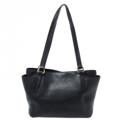 Pre Owned Prada Black Vitello Danio Leather Side Pocket Shoulder Bag