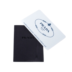 Pre Owned Prada Navy Blue Soft Leather Chain Tote