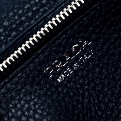 Pre Owned Prada Blue Vitello Daino Leather Continental Wallet