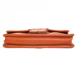 Pre Owned Prada Orange Leather City Clutch