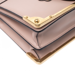 Pre Owned Prada Cipria Saffiano Leather Cahier Shoulder Bags