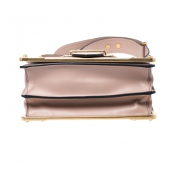 Pre Owned Prada Cipria Saffiano Leather Cahier Shoulder Bags