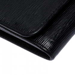 Pre Owned Prada Black Leather Wallet On Strap