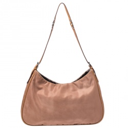 Pre Owned Prada Copper Tessuto Nylon Shoulder Bag