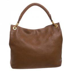 Pre Owned Prada Brown Vitello Diano Leather Hobo