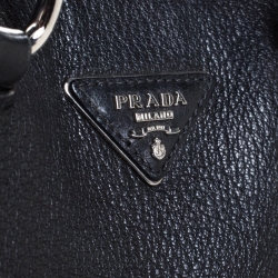 Pre Owned Prada Black Vitello Daino Leather Tote