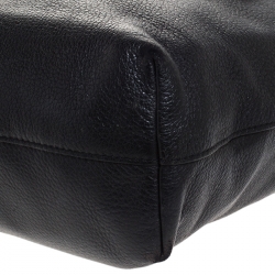 Pre Owned Prada Black Vitello Daino Leather Tote