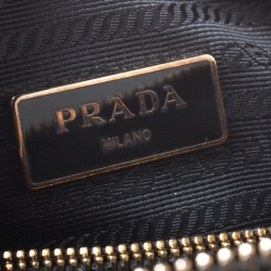 Pre Owned Prada Black Saffiano Lux Leather Small Promenade Satchel