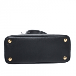 Pre Owned Prada Black Saffiano Lux Leather Small Promenade Satchel