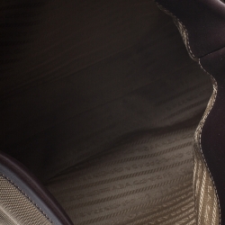 Pre Owned Prada Beige/Brown Canvas and Leather Jacquard Logo Hobo