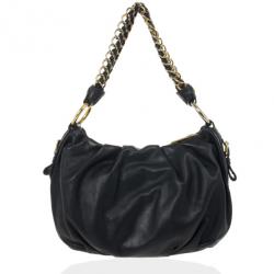 مملوكة مسبقًا Prada Black Large Soft Calf Hobo