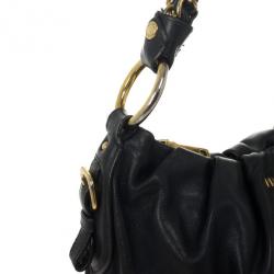 مملوكة مسبقًا Prada Black Large Soft Calf Hobo