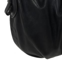 مملوكة مسبقًا Prada Black Large Soft Calf Hobo
