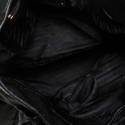 Pre Owned Prada Black Tessuto Nylon and Leather Tote