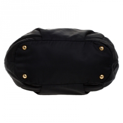 Pre Owned Prada Black Tessuto Nylon and Leather Tote