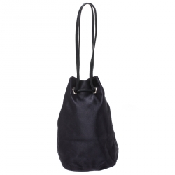 Prada Navy Blue Nylon Mini Drawstring Pouch