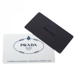 Pre Owned Prada Black Leather with Exotic Embossed Trim Small Shoulder Bag