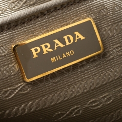 Pre Owned Prada Grey Saffiano Lux Leather Tote