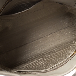 Pre Owned Prada Grey Saffiano Lux Leather Tote