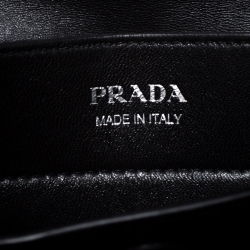 Pre Owned Prada Grey Saffiano Cuir Leather Medium Double Handle Tote