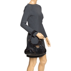 Pre Owned Prada Black Leather Satchel