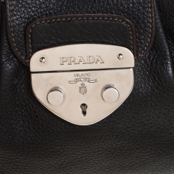 Pre Owned Prada Black Leather Satchel
