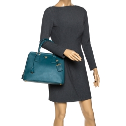 Pre Owned Prada Ottanio Saffiano Lux Leather Parabole Tote 