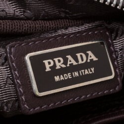 Pre Owned Prada Brown/Orange Leather Nappa Bow Zipper Crossbody Bag