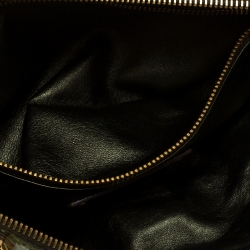 Pre Owned Prada Metallic Green Python Jewel Embellished Shoulder Bag