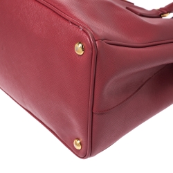 Pre Owned Prada Red Saffiano Lux Leather Gardener's Tote