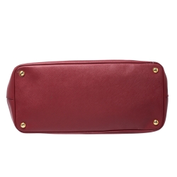 Pre Owned Prada Red Saffiano Lux Leather Gardener's Tote