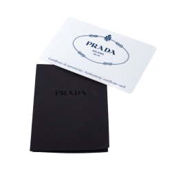 Pre Owned Prada Orange Woven Goatskin Leather Madras Top Handle Bag