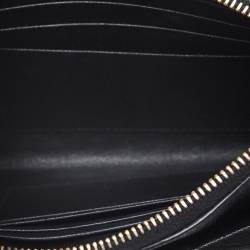 Pre Owned Prada Black Saffiano Fiocco Leather Wristlet Pouch