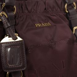 مملوكة مسبقًا Prada Burgundy Tessuto Nylon Tote