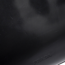 Pre Owned Prada Black Leather Frame Shoulder Bag