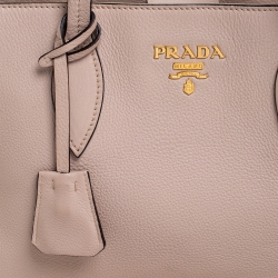 Pre Owned Prada Beige Vitello Leather Tote