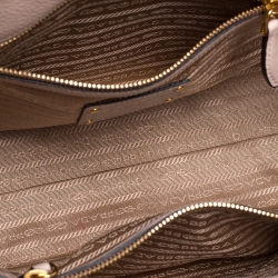 Pre Owned Prada Beige Vitello Leather Tote