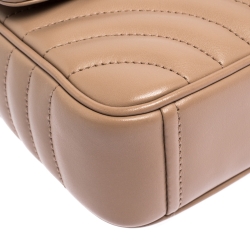 Pre Owned Prada Beige Diagramme Leather Medium Shoulder Bag